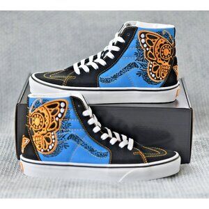 New! Size: 7.0 Women/5.5 Men | Vans "Dia de Los Muertos" Sk8-Hi Black/Royal Blue